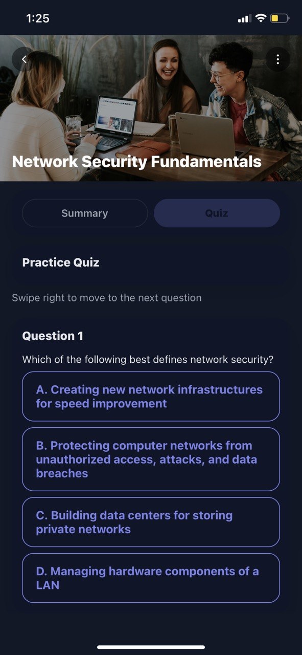 Semestra quiz screen